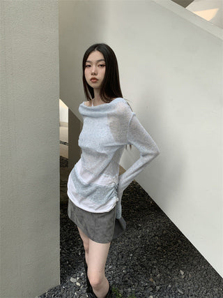 patchwork knitted Top