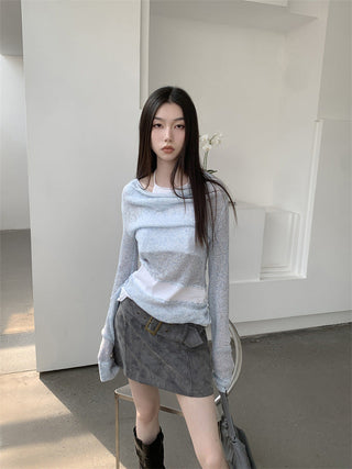 patchwork knitted Top