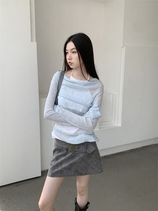 patchwork knitted Top