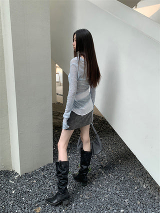 patchwork knitted Top