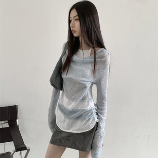 patchwork knitted Top