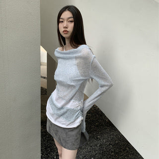 patchwork knitted Top