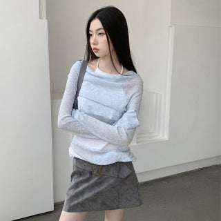 patchwork knitted Top