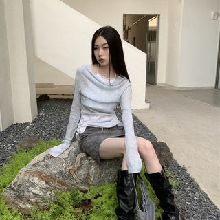 patchwork knitted Top