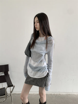 patchwork knitted Top