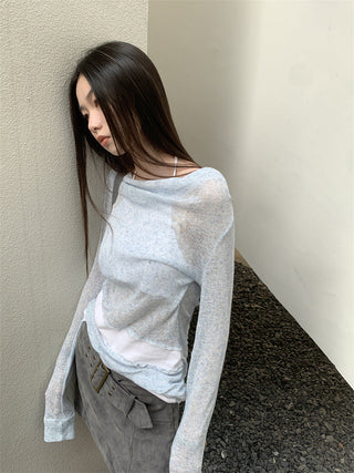 patchwork knitted Top