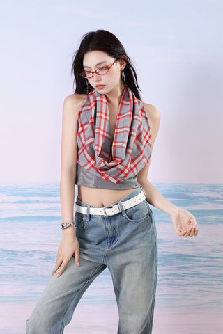 plaid tube top