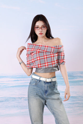 plaid tube top