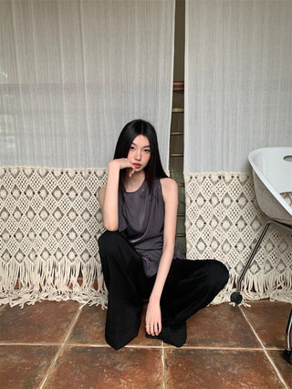 satin ruffle Top