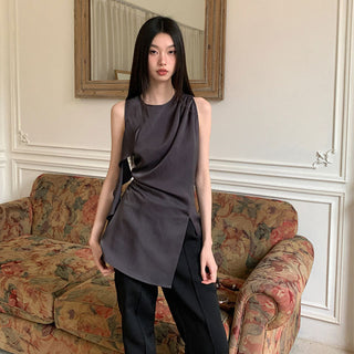 satin ruffle Top