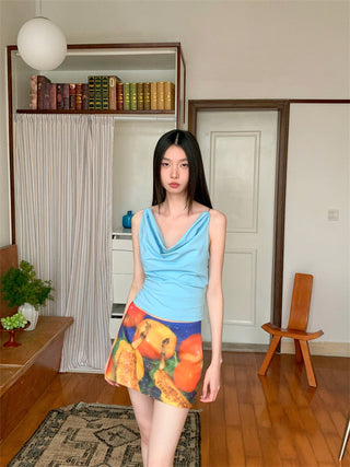 reverse collar Top