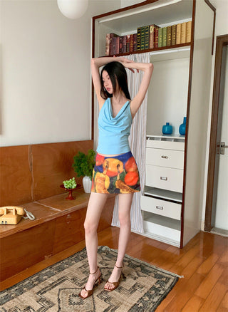 reverse collar Top