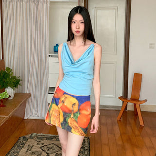 reverse collar Top