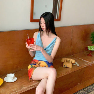 reverse collar Top