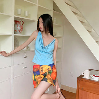 reverse collar Top