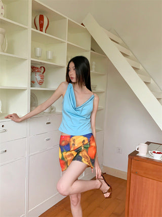 reverse collar Top
