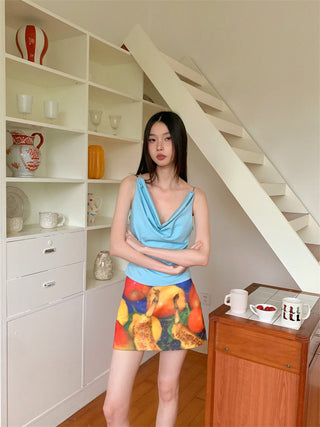 reverse collar Top