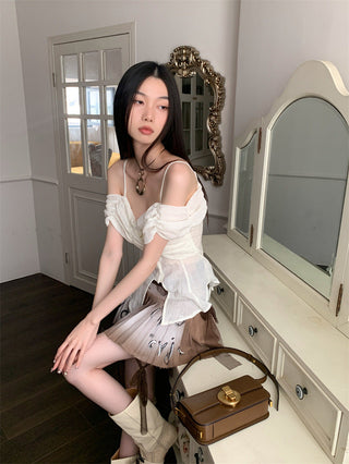 off-neck strap top