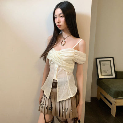 off-neck strap top