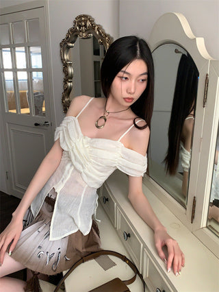 off-neck strap top