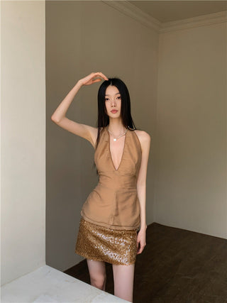 sequin skirt set
