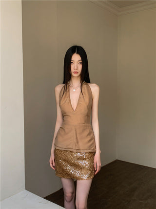 sequin skirt set