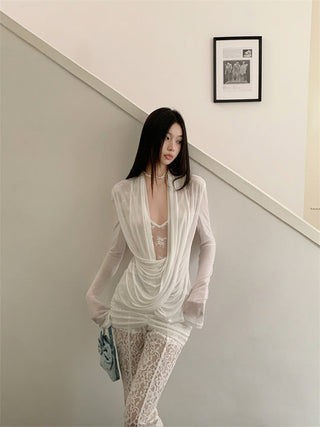 cross lace top