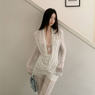 cross lace top