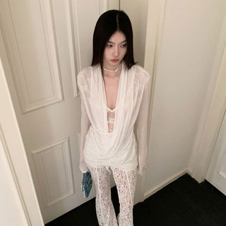 cross lace top