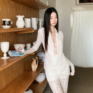 cross lace top