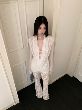 cross lace top