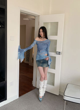 mesh print shirt