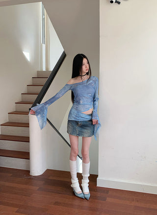 mesh print shirt