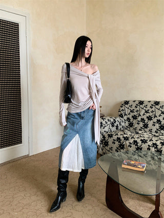retro off-shoulder top