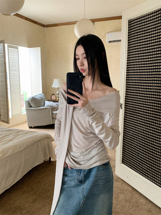 retro off-shoulder top
