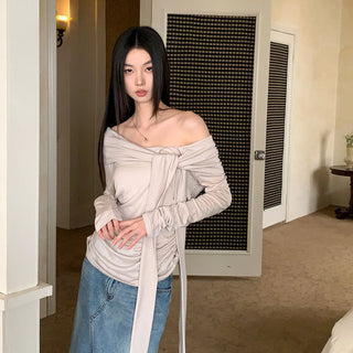 retro off-shoulder top