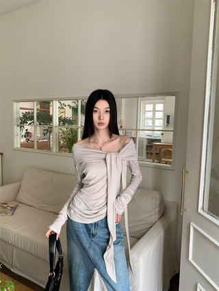 retro off-shoulder top