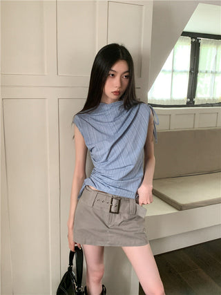 striped culotte set