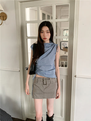striped culotte set