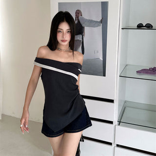 contrast off-shoulder top