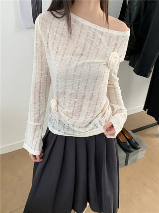 3D flower sweater