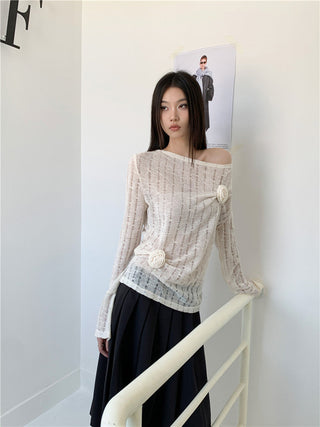 3D flower sweater
