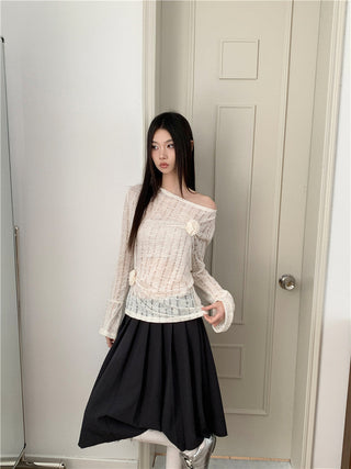 3D flower sweater