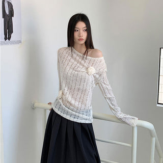 3D flower sweater