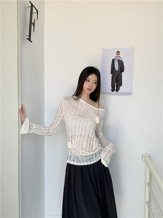3D flower sweater