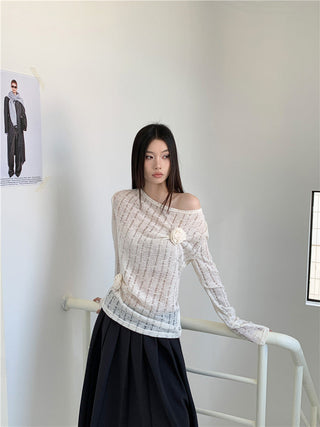 3D flower sweater