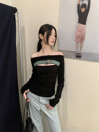 denim stitch top