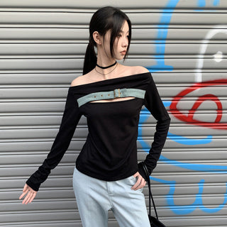 denim stitch top