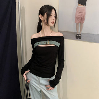 denim stitch top