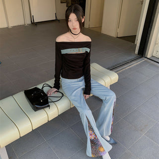 denim stitch top
